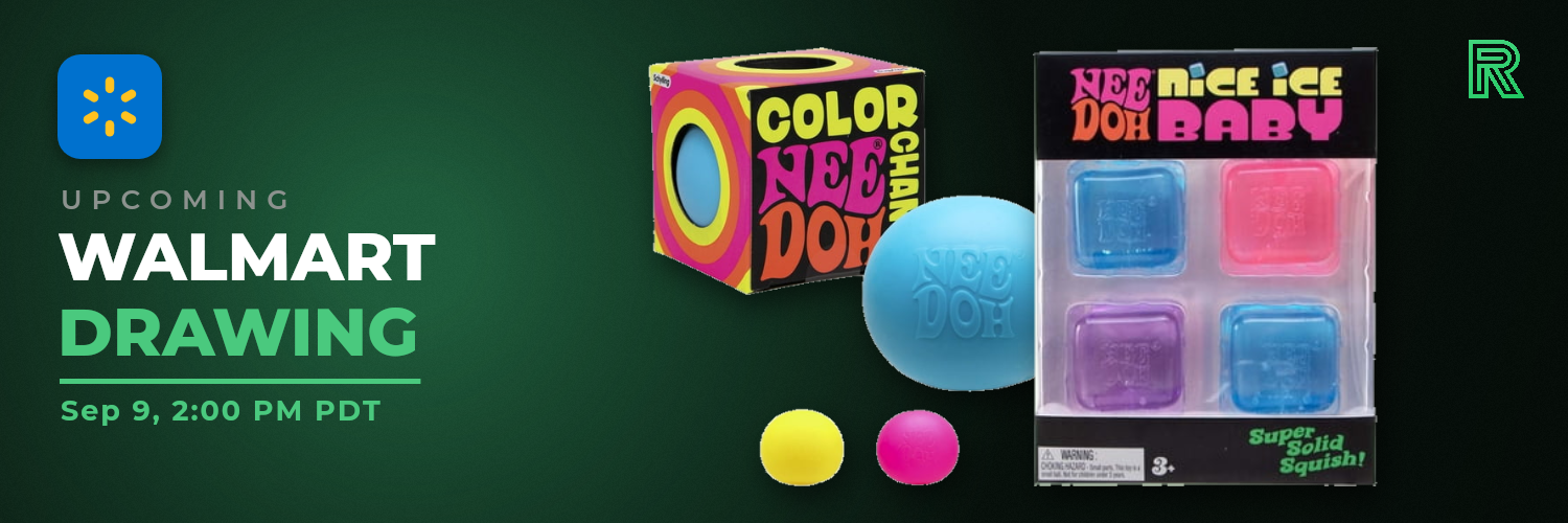 Upcoming Walmart Drawing — Sep 9, 2:00 PM PDT